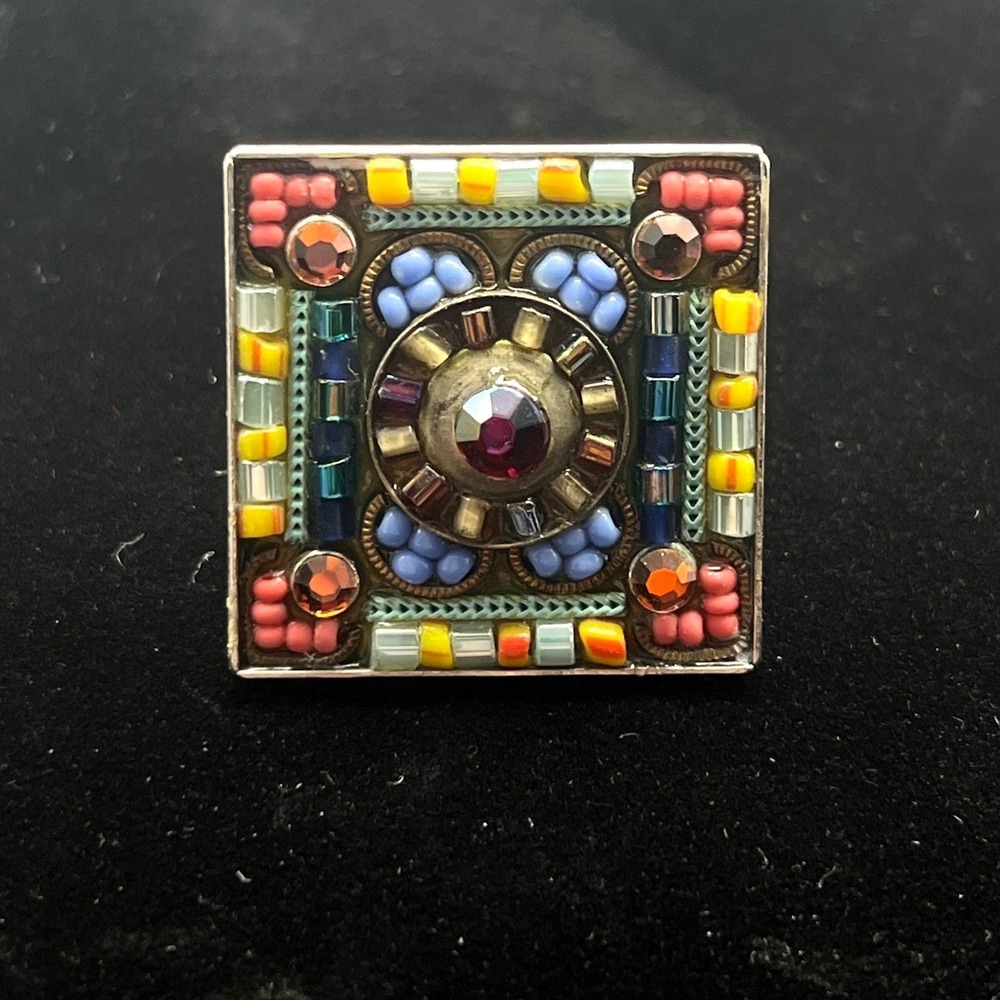AYALA BAR Mosaic Ring Costume Jewelry accessory Beads Crystal sz7‎